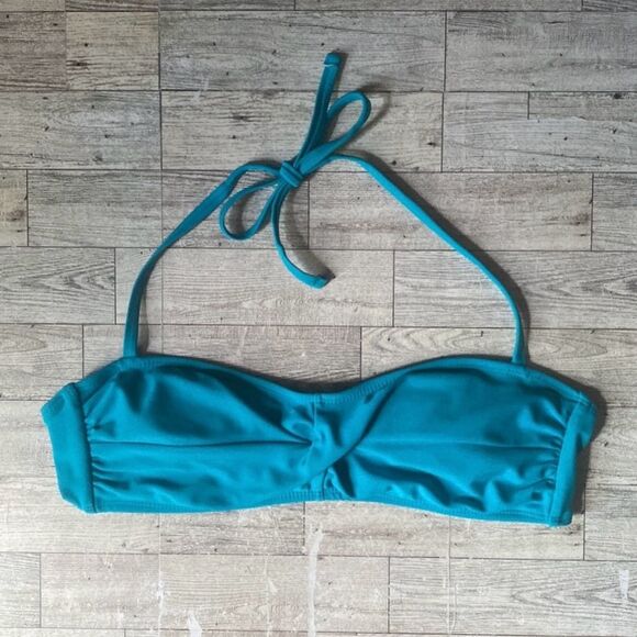 Retro, Turquoise, Pin-Up Style, Balconette, Twist Front, Bikini Top - Picture 5 of 14